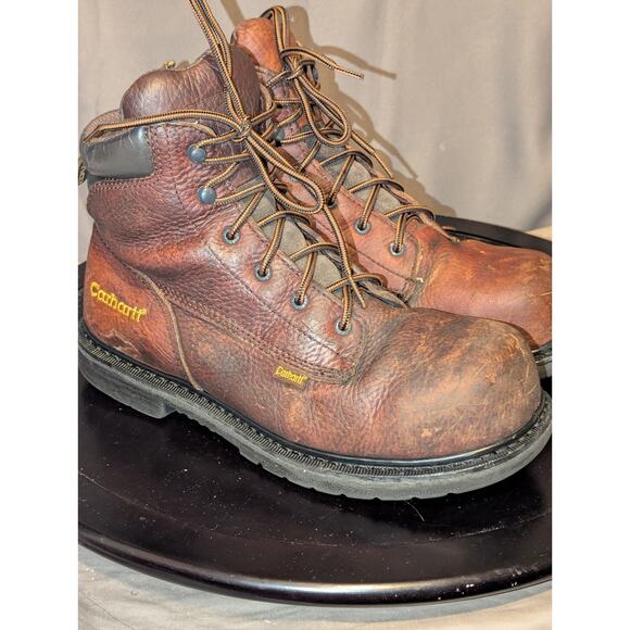 Carhartt Boots Mens 9.5 3706 Oblique Work Steel Toe Construction Brown Leather main image 8